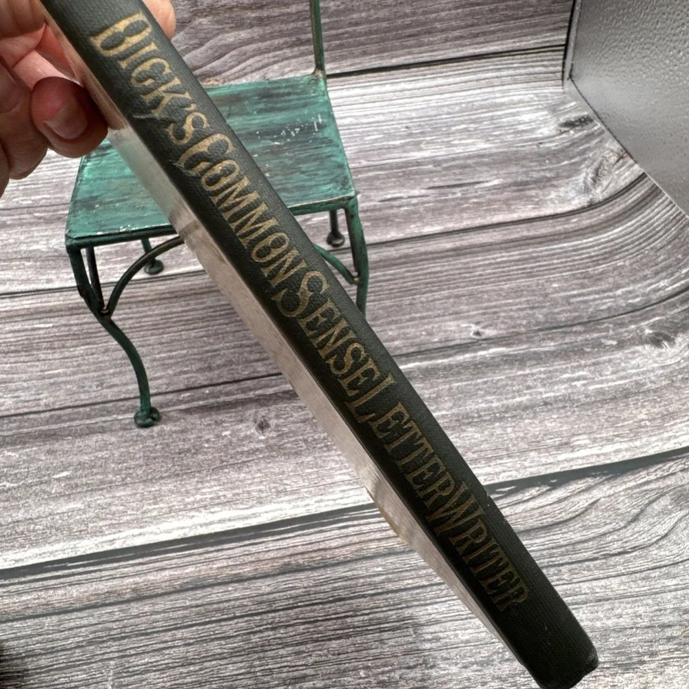 Dick's Common Sense Letter Writer Book 1889 Antique Book